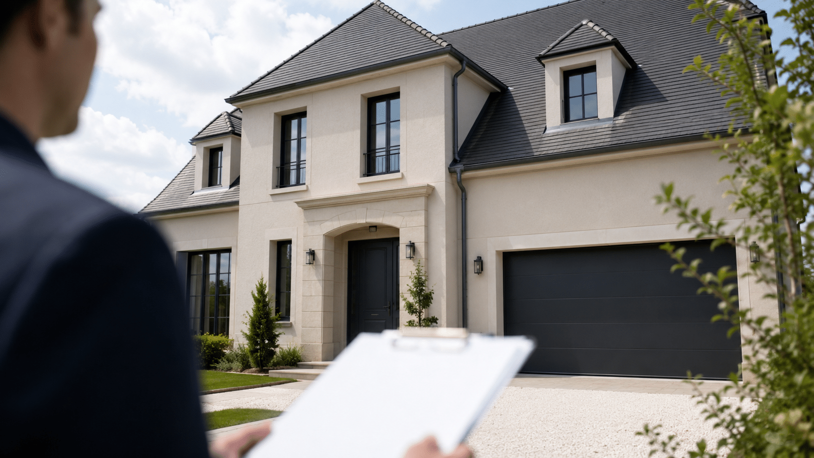Réception d'une maison individuelle neuve avec procès-verbal en main.