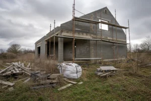 Ccmi abandon chantier — Chantier de construction de maison individuelle abandonné par le constructeur en CCMI