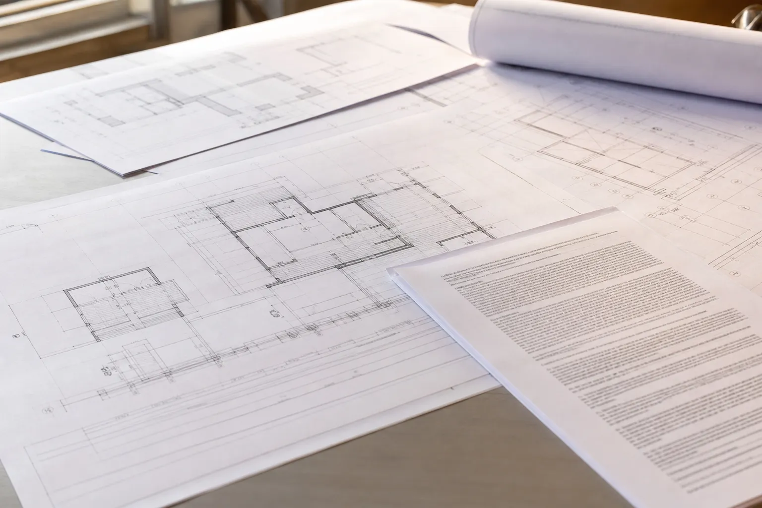 Plans et contrat illustrant un CCMI sans fourniture de plan