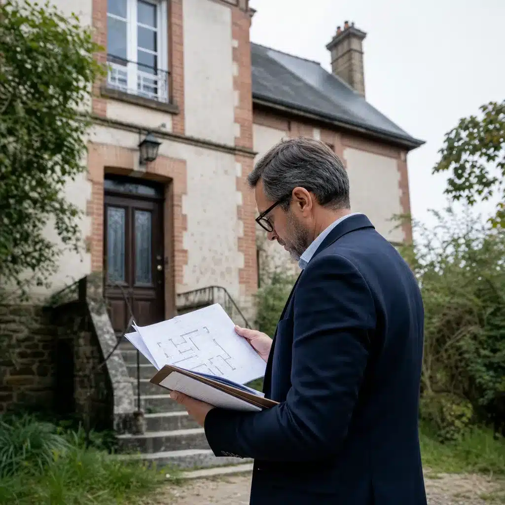 Expert évaluant la valeur vénale d'un bien immobilier dans le cadre d'une succession