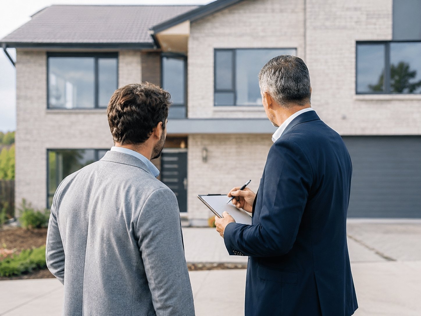 Expert accompagnant un acheteur lors d'une expertise avant achat