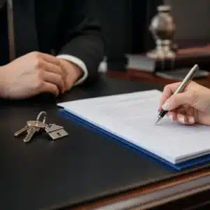 Signature d'un compromis de vente immobilier