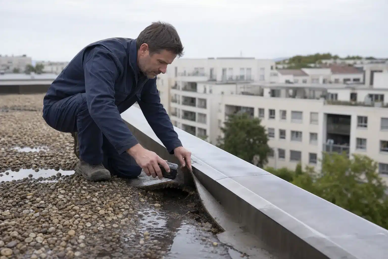 Infiltration en toiture-terrasse (Check my House)