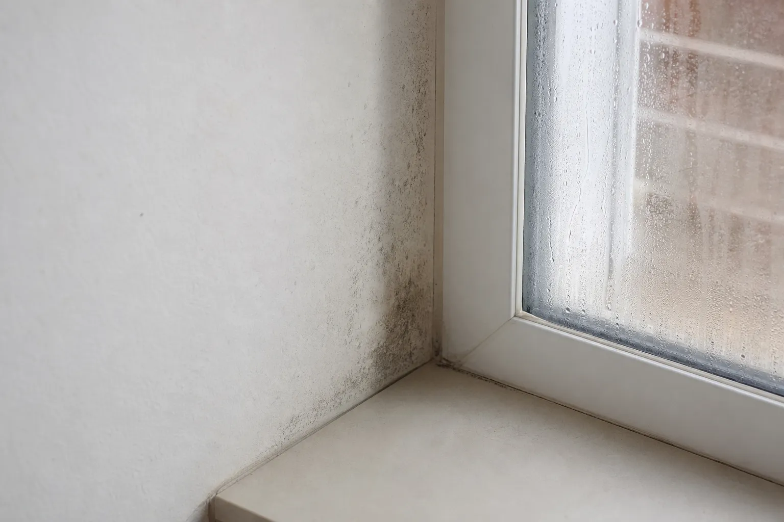 Ponts thermiques detection — Condensation liée à un pont thermique dans un angle de mur