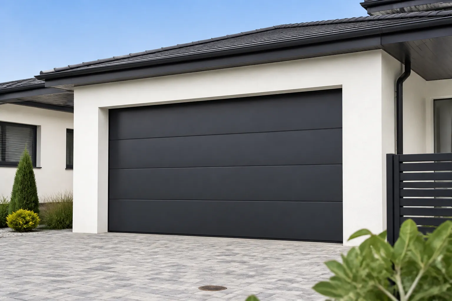 Volets portes garage — Porte de garage dont il faut vérifier la qualité de pose