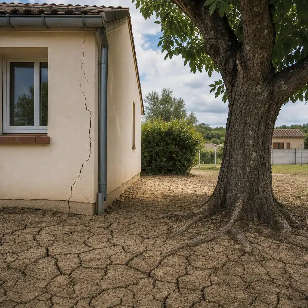 Arbre proche d une maison sur sol argileux
