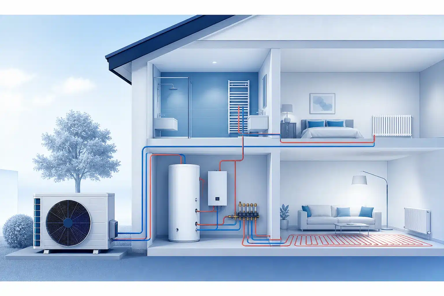 Pompe a chaleur et systeme de chauffage residentiel