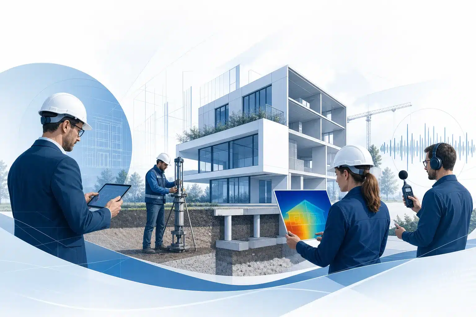 Differents specialistes du batiment intervenant selon la nature du desordre