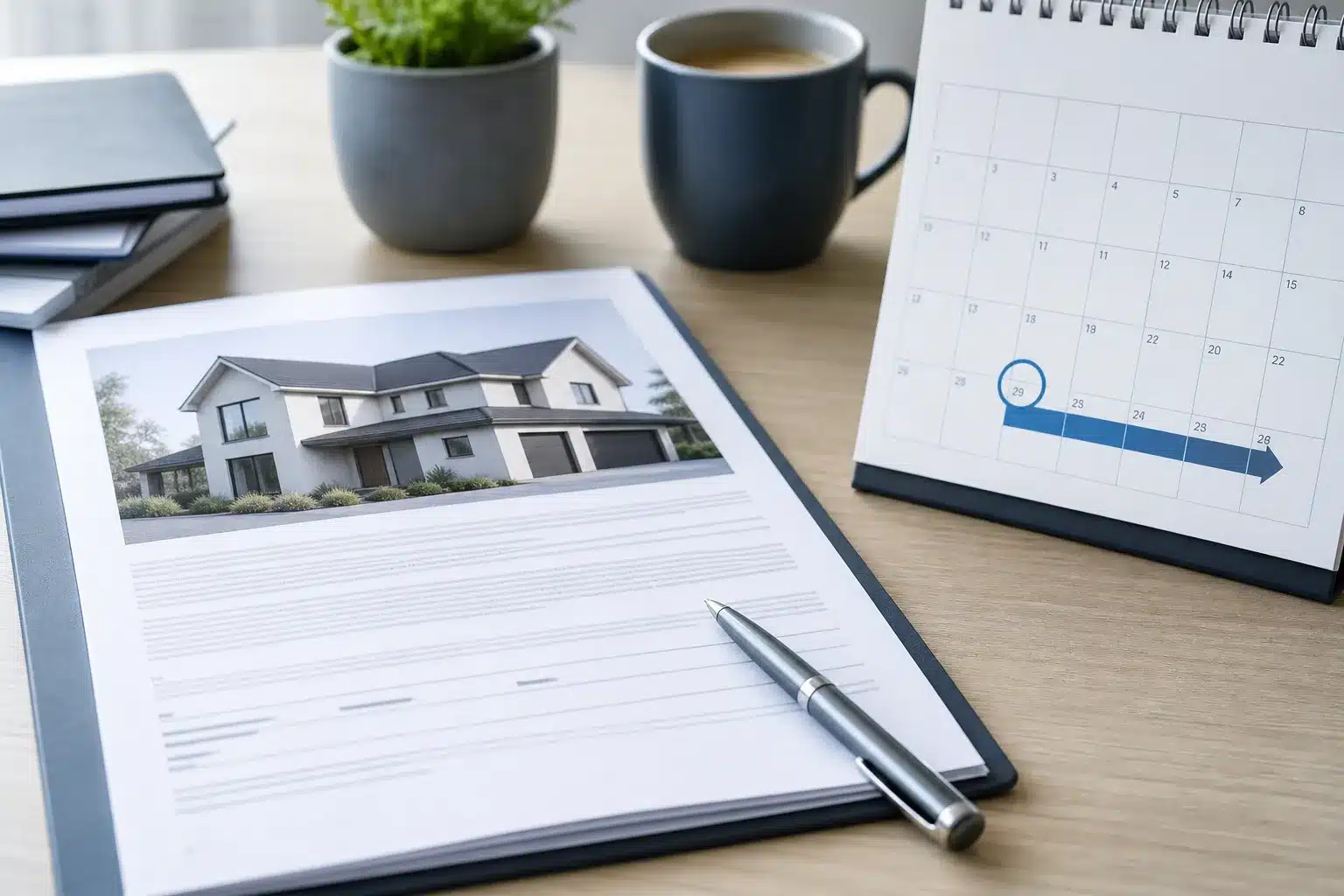 Contrat CCMI et calendrier illustrant la date d'ouverture de chantier et le délai contractuel d'exécution des travaux