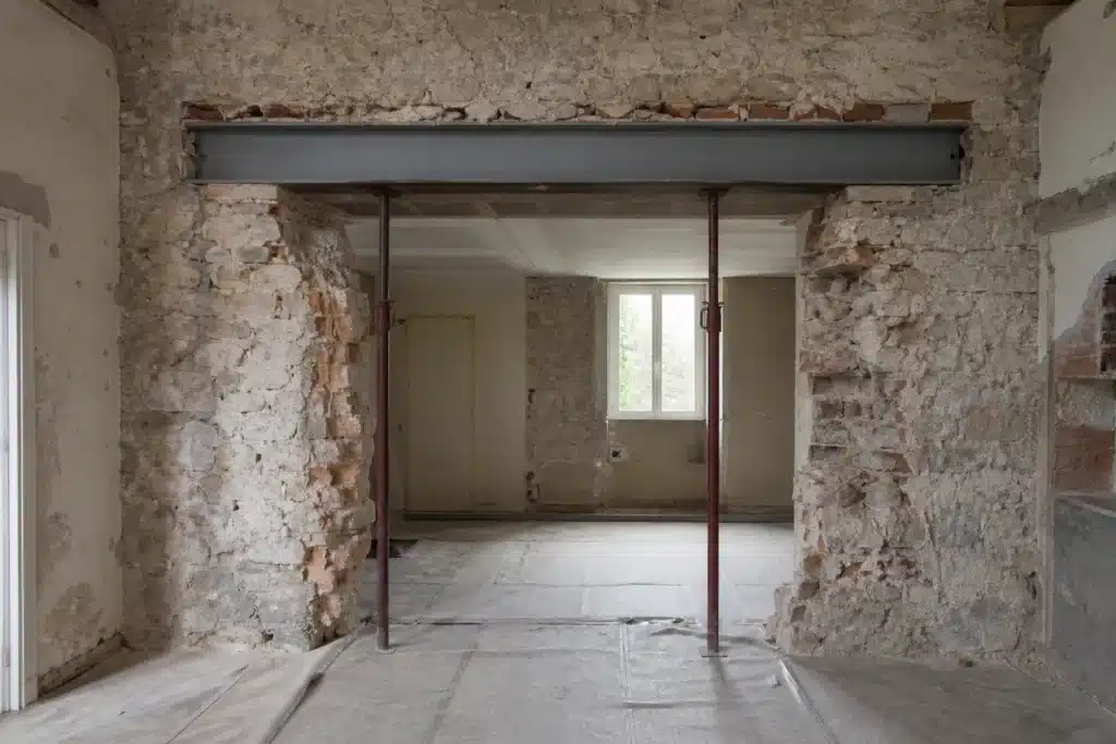 creation d une ouverture dans un mur porteur avec poutre metallique