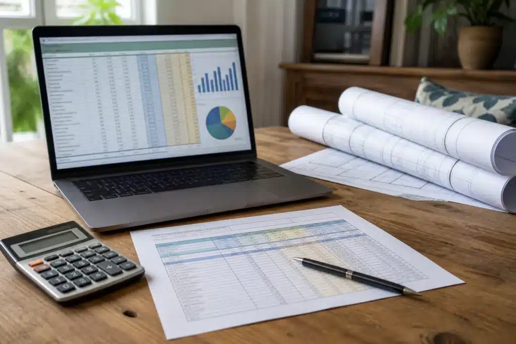 etablir le budget complet et le calendrier des travaux