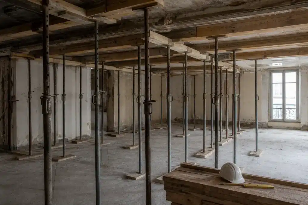 etaiement provisoire d un plancher pendant des travaux de renovation