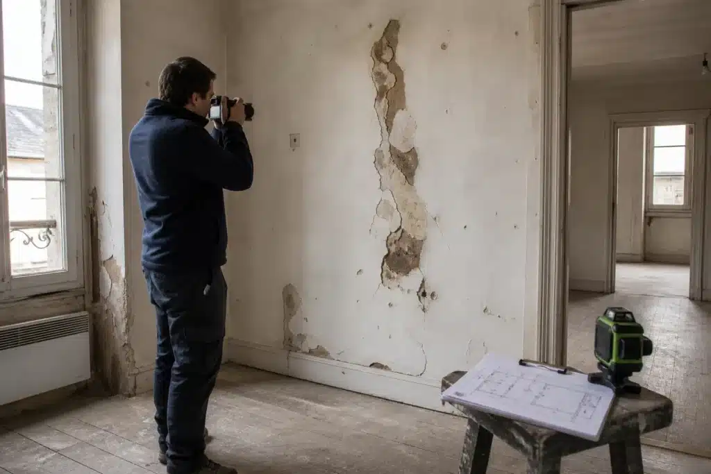 etat des lieux photographique avant les travaux
