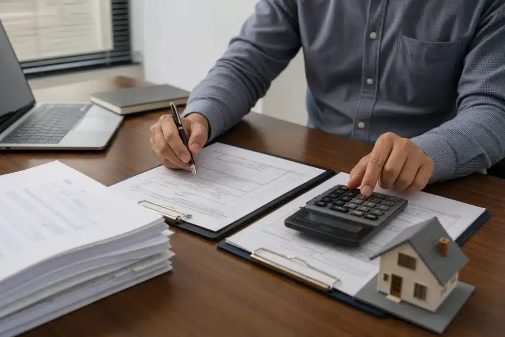 preparation d une declaration fiscale immobiliere avec formulaires et calculatrice