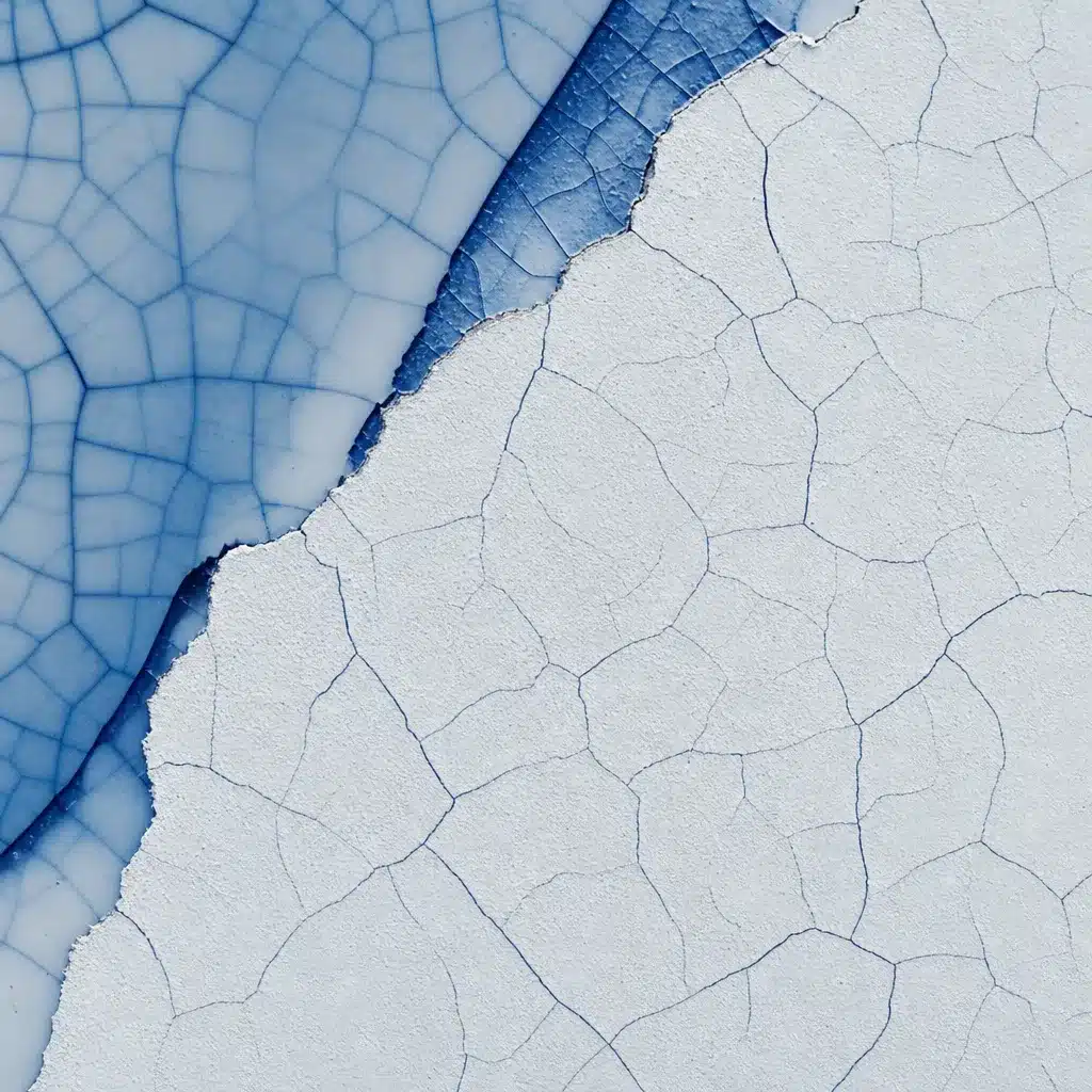 Faiencage et microfissures en reseau sur un enduit