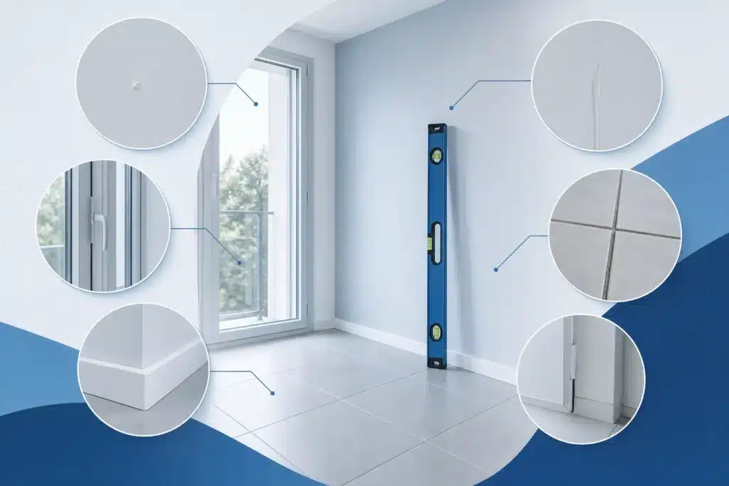 Controle des finitions dimensions et defauts esthetiques d un logement neuf