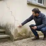 expert examinant fissures et humidite sur une maison avant achat immobilier