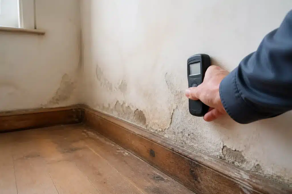 Mesure d humidite sur un mur interieur degrade