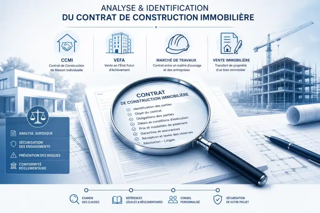 Illustration sur l identification du contrat et du regime juridique applicable en construction et immobilier