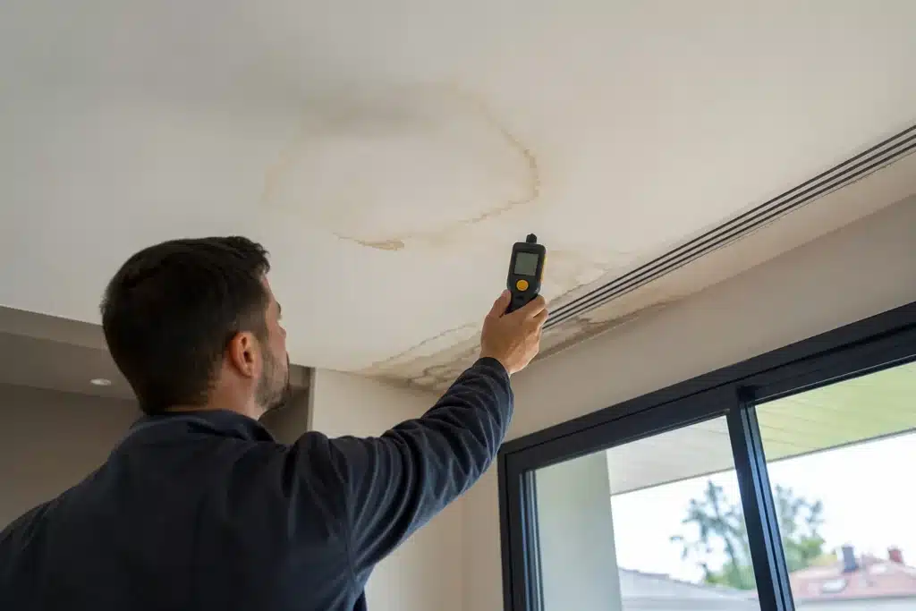 Infiltration d eau au plafond provenant d une terrasse superieure