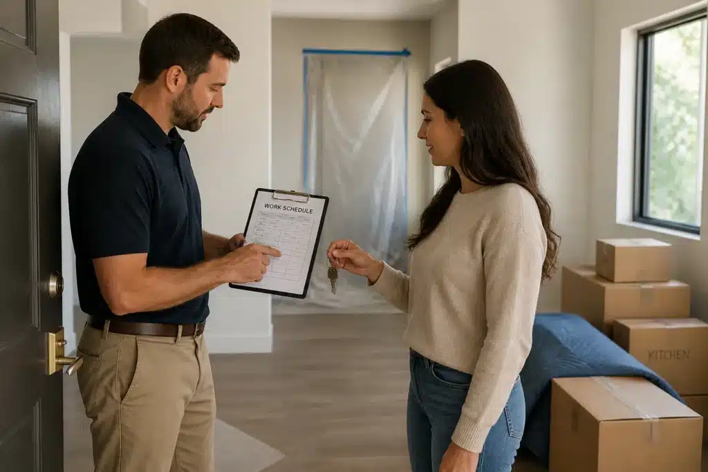 information locataire acces logement notification travaux remise des cles