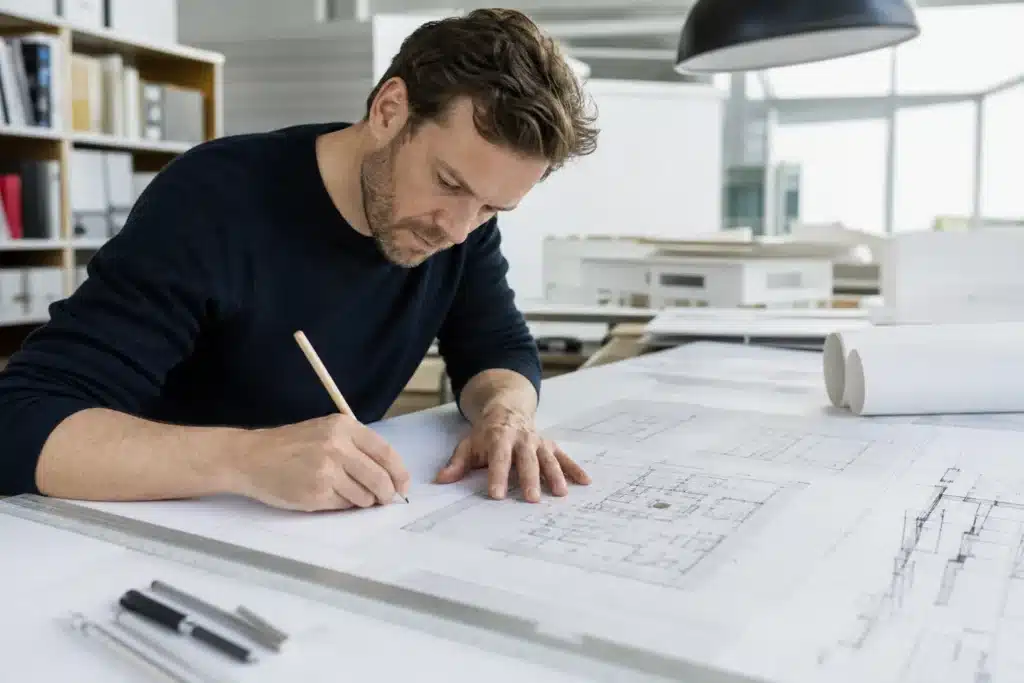 Etablissement des plans et de la conception d'un projet de travaux