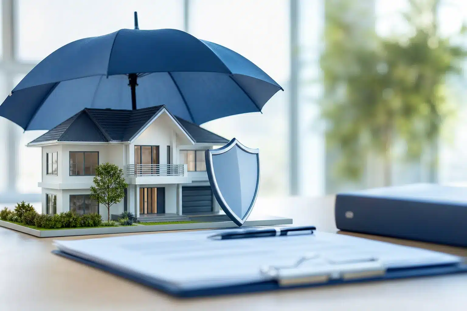 Maison neuve et dossier d’assurance illustrant la dommages-ouvrage du CCMI