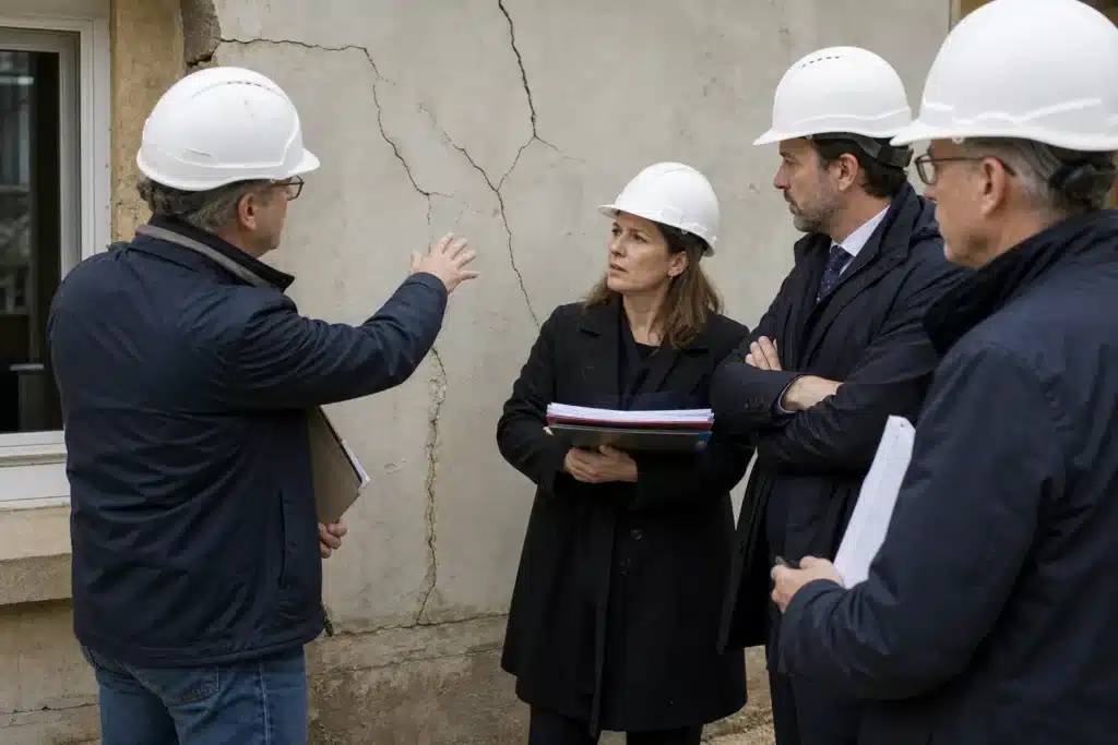 reunion expertise judiciaire contradictoire chantier