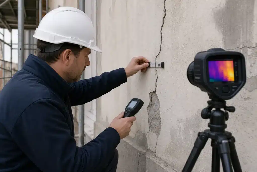mesures investigations non destructives expertise batiment
