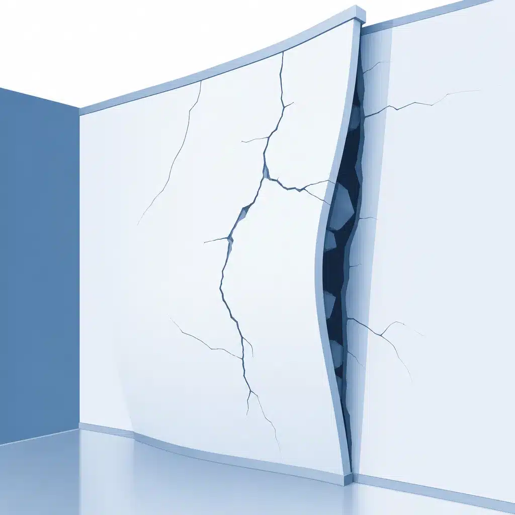 Mur qui bombe et se deverse avec fissures