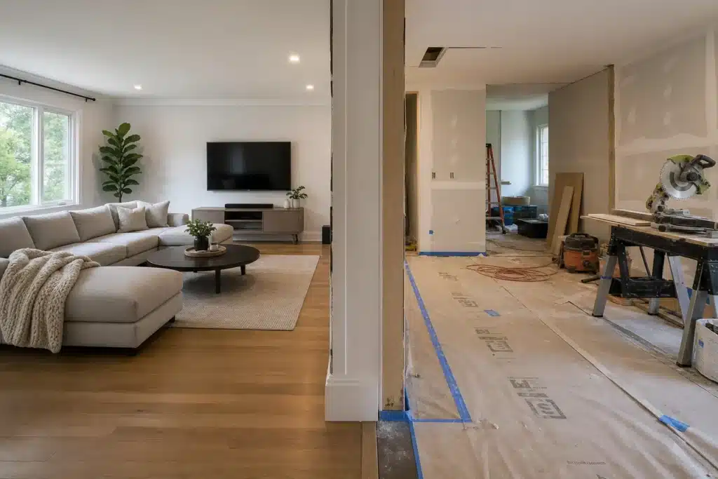 phasage travaux par zone piece logement habitable chantier occupe