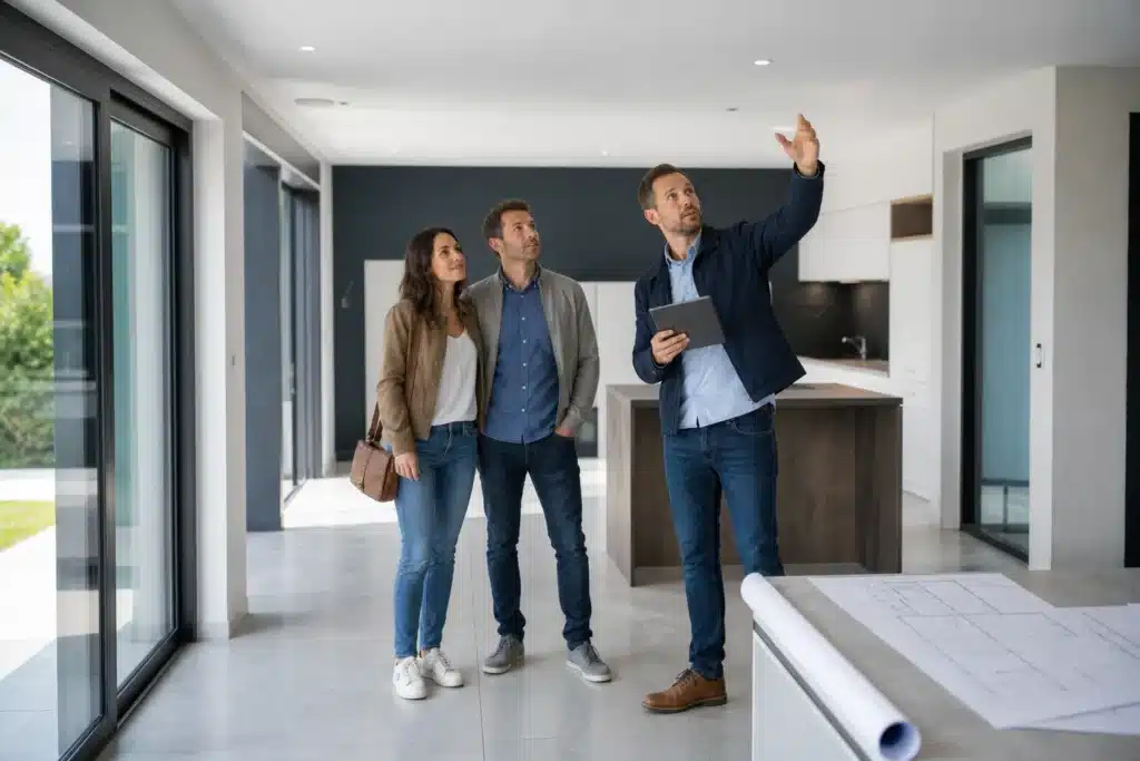 Visite de pré-réception d'une maison individuelle neuve avec un expert en bâtiment avant la réception officielle en CCMI