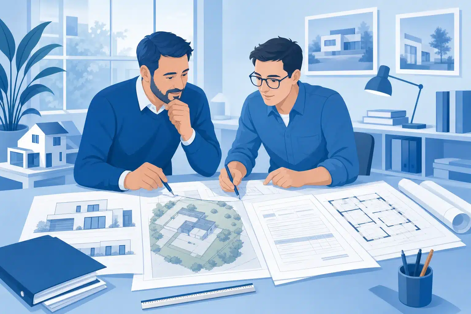 Preparation et depot du dossier de permis de construire d une maison individuelle en CCMI