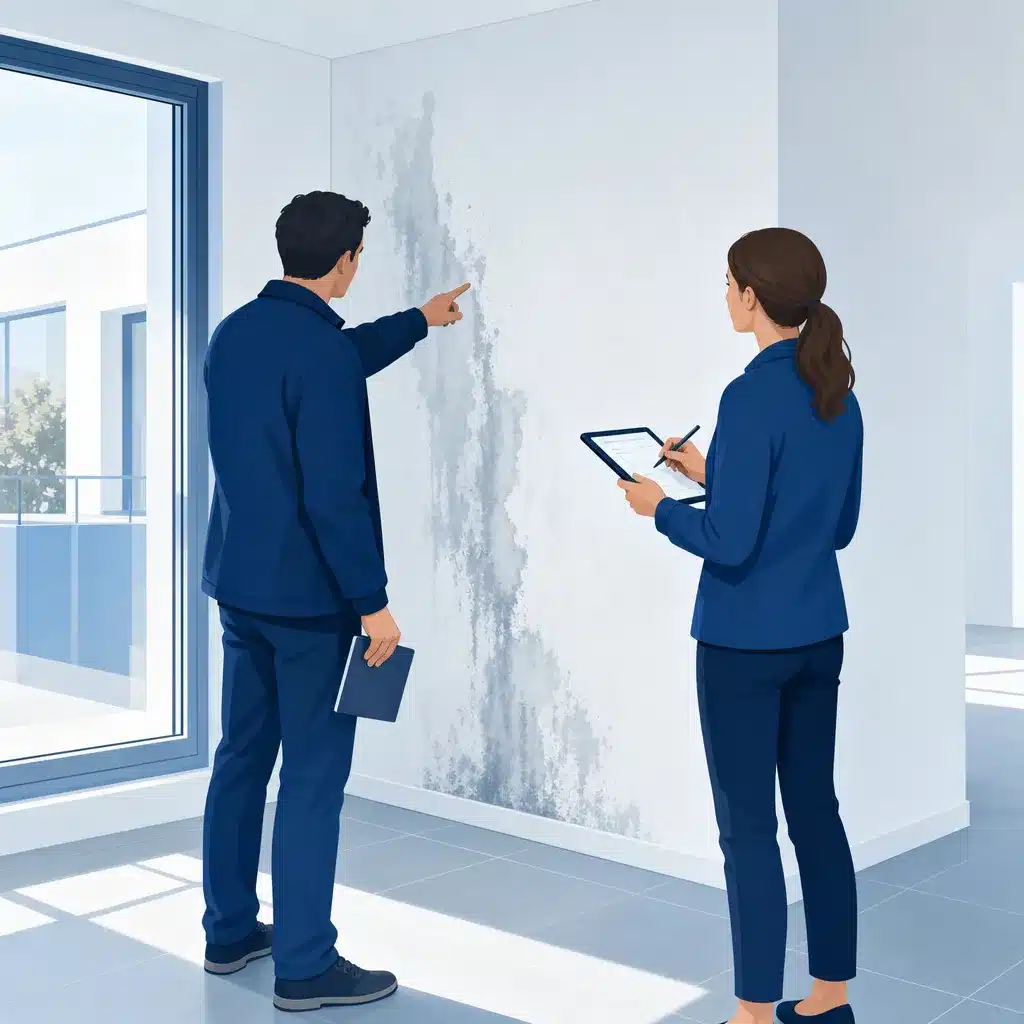 Reception d un logement neuf avec constat d humidite et redaction de reserves