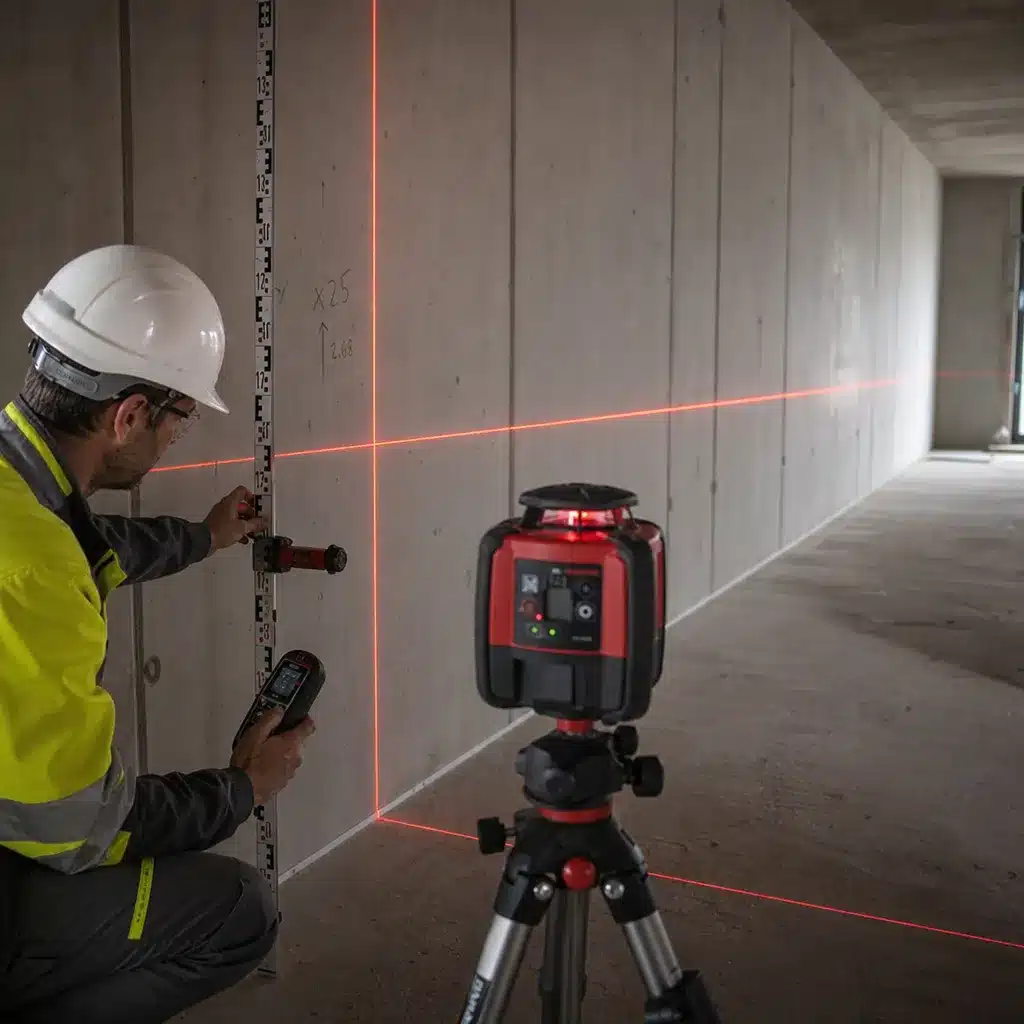 Expert relevant un niveau et une pente avec un niveau laser