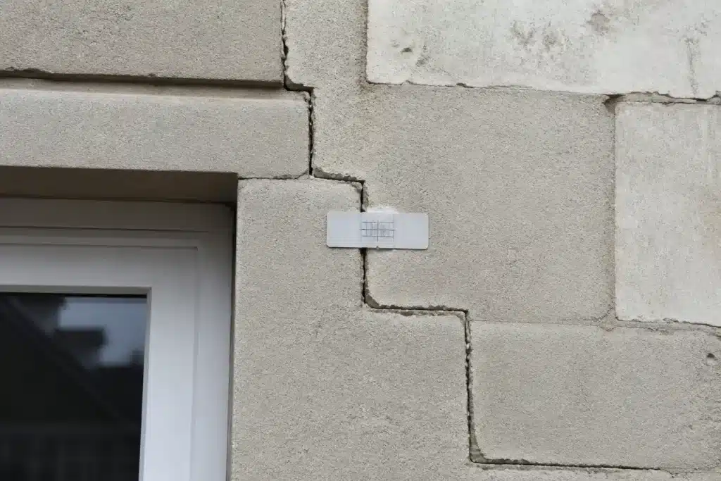 releve et suivi d une fissure sur une facade