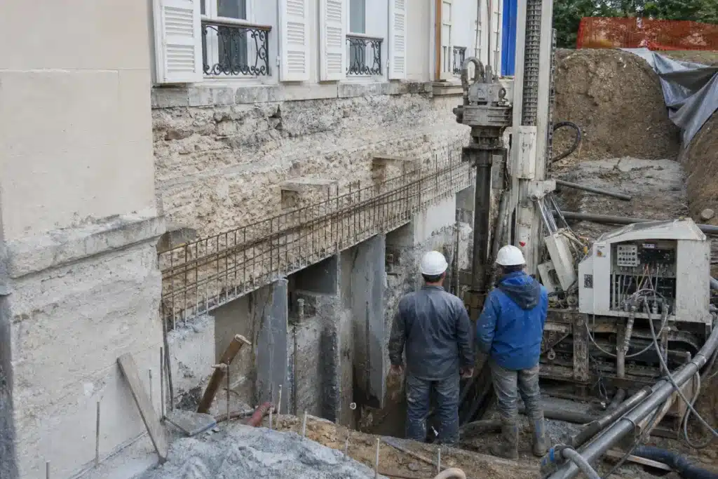 Reprise en sous oeuvre des fondations d une maison avec micropieux