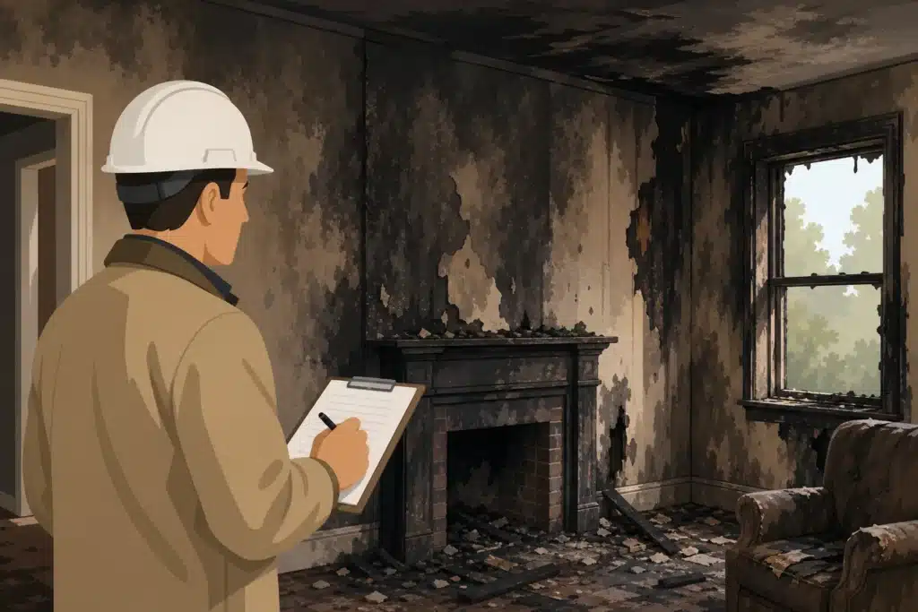 incendie expertise dommages batiment assurance