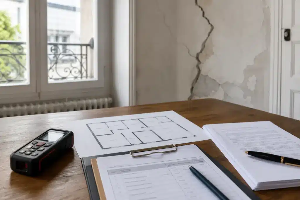 surfaces travaux et occupation contestes dans une evaluation