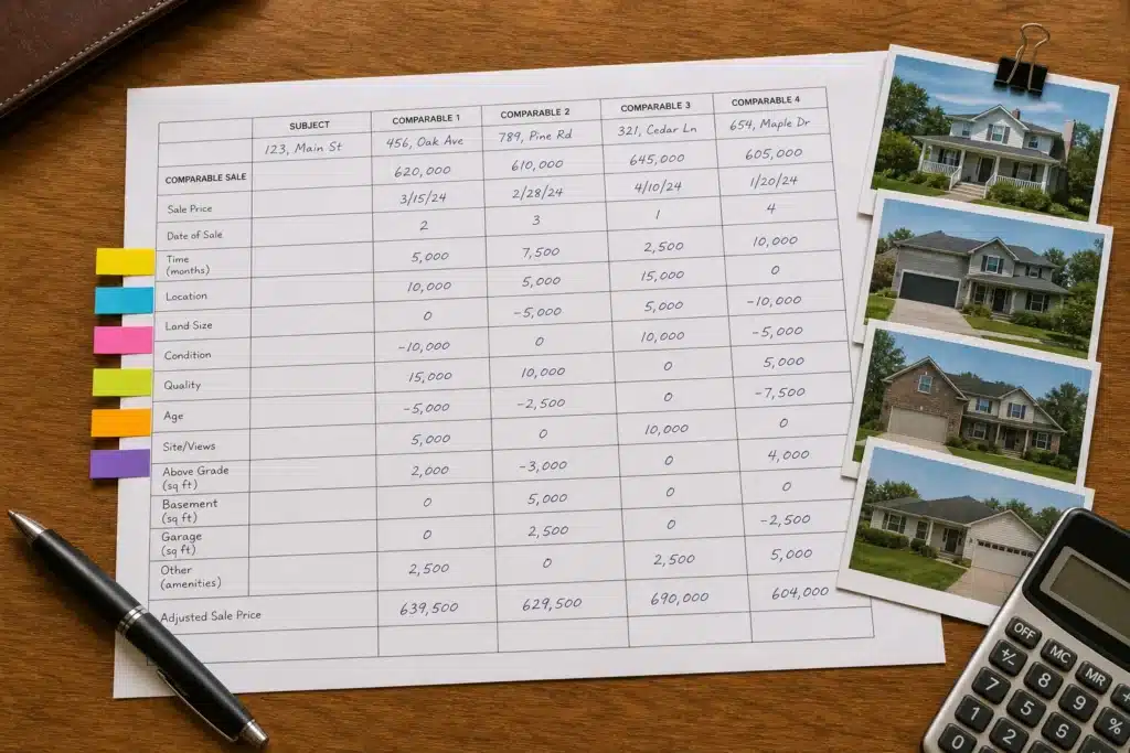 Tableau d ajustement et ponderation des references de vente