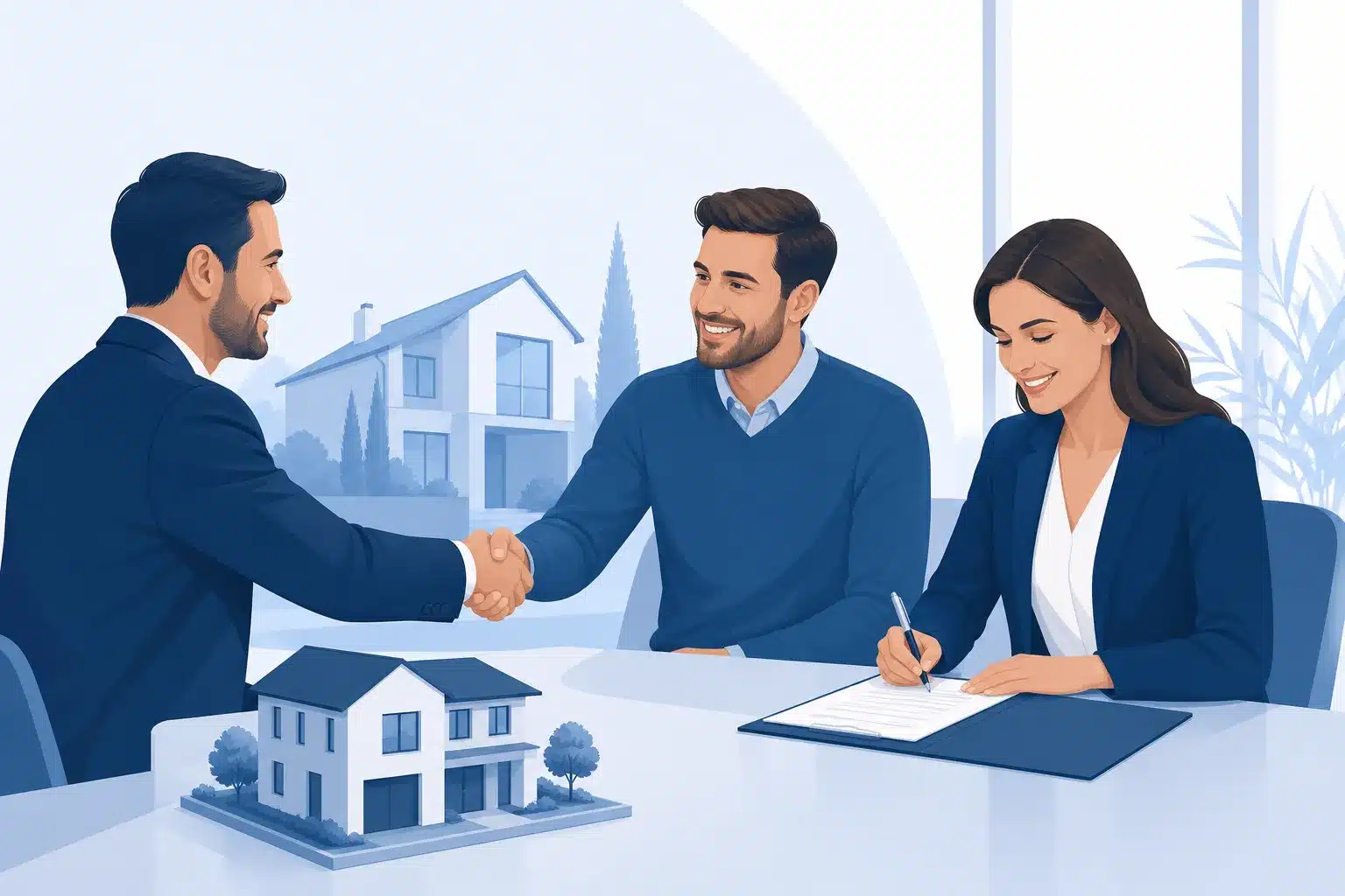 Vendeurs et marchands de biens lors d une transaction immobiliere