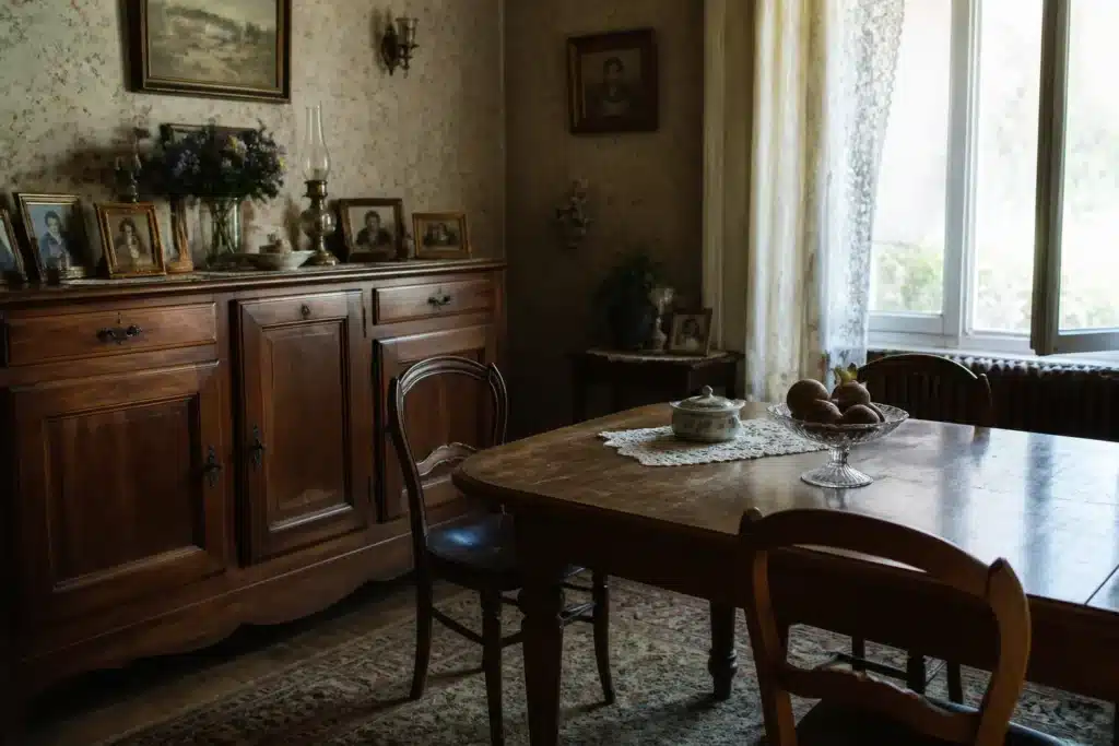 Interieur d une maison ancienne occupee illustrant un viager occupe
