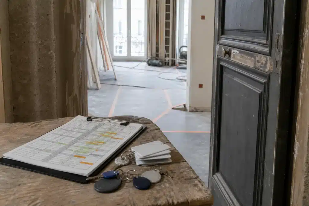 Cles badges et planning pour organiser les acces du chantier