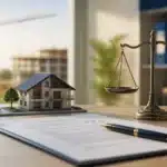 contrat de travaux avec balance juridique et maison