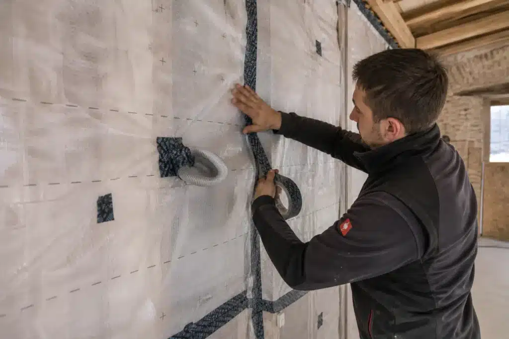 controle membrane etancheite a lair frein vapeur raccords traversees