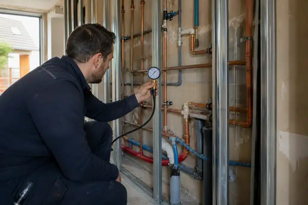 controle de la plomberie avant fermeture des reseaux