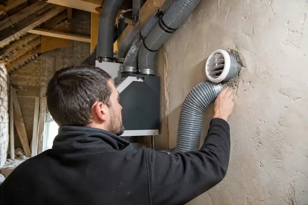 controle ventilation mecanique bouches gaines raccordements
