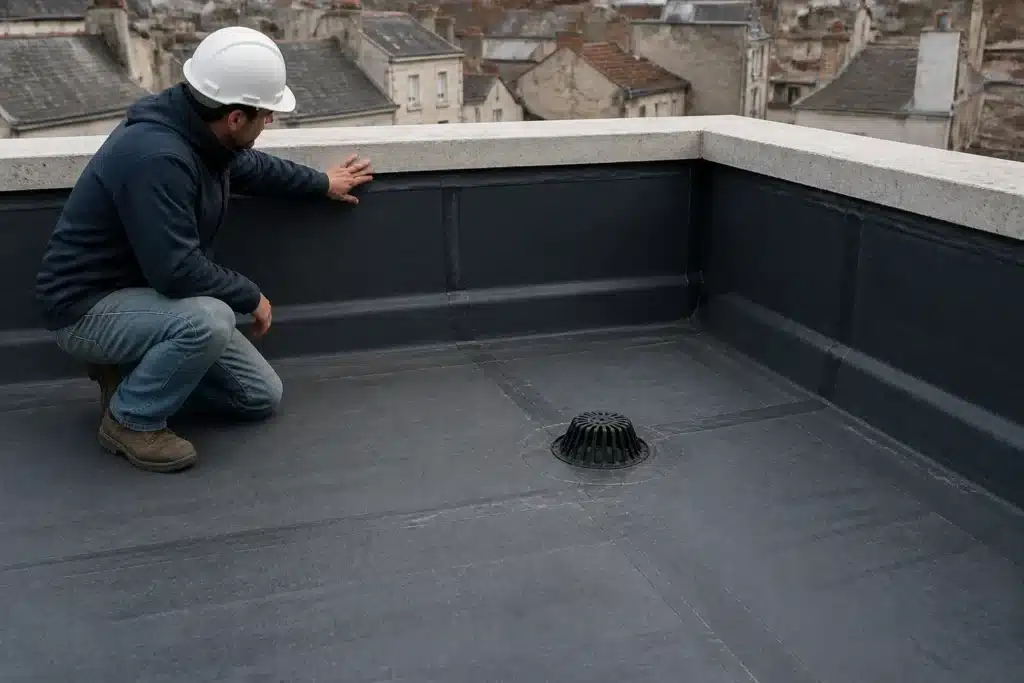 controle toiture terrasse etancheite releves evacuations avant protection