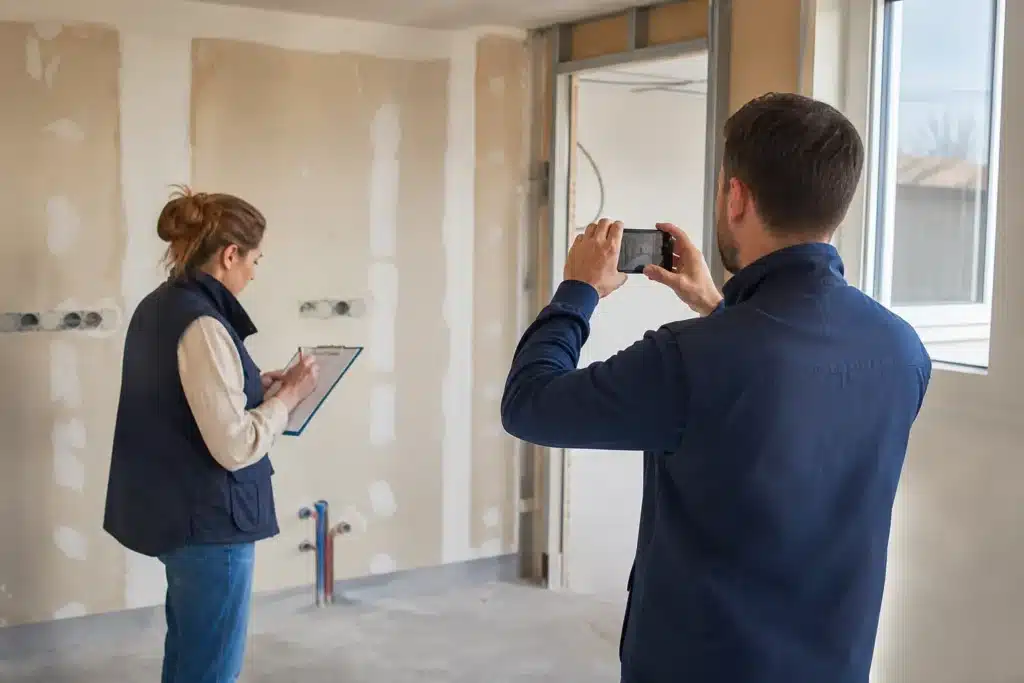 constat contradictoire de l etat des travaux sur un chantier