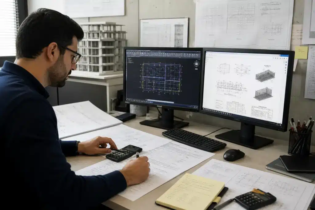 bureau d etudes structure verifiant les calculs de ferraillage